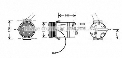 AVA QUALITY COOLING olk287 -  Компрессор, кондиционер